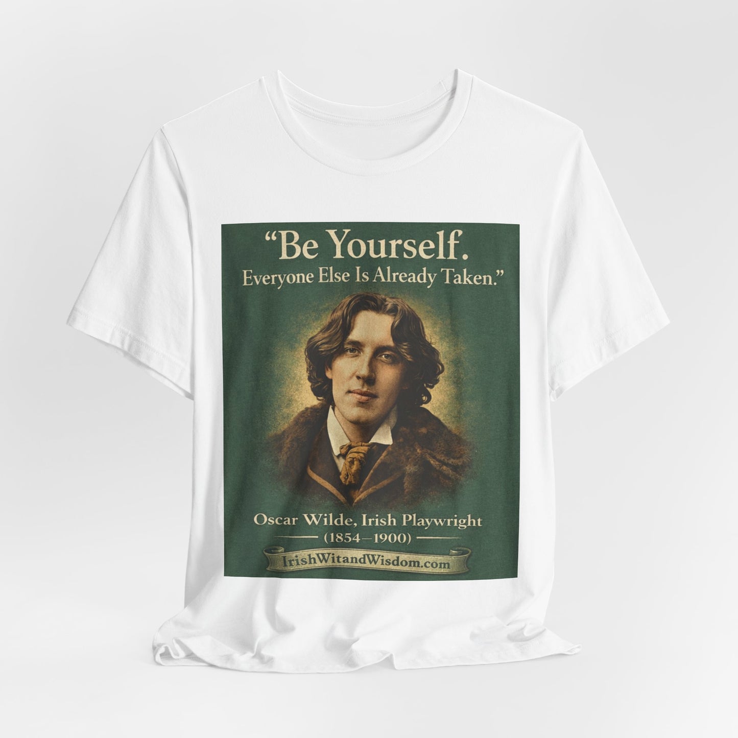 Oscar Wilde Quote T-Shirt — “Be Yourself” Vintage Portrait Tee