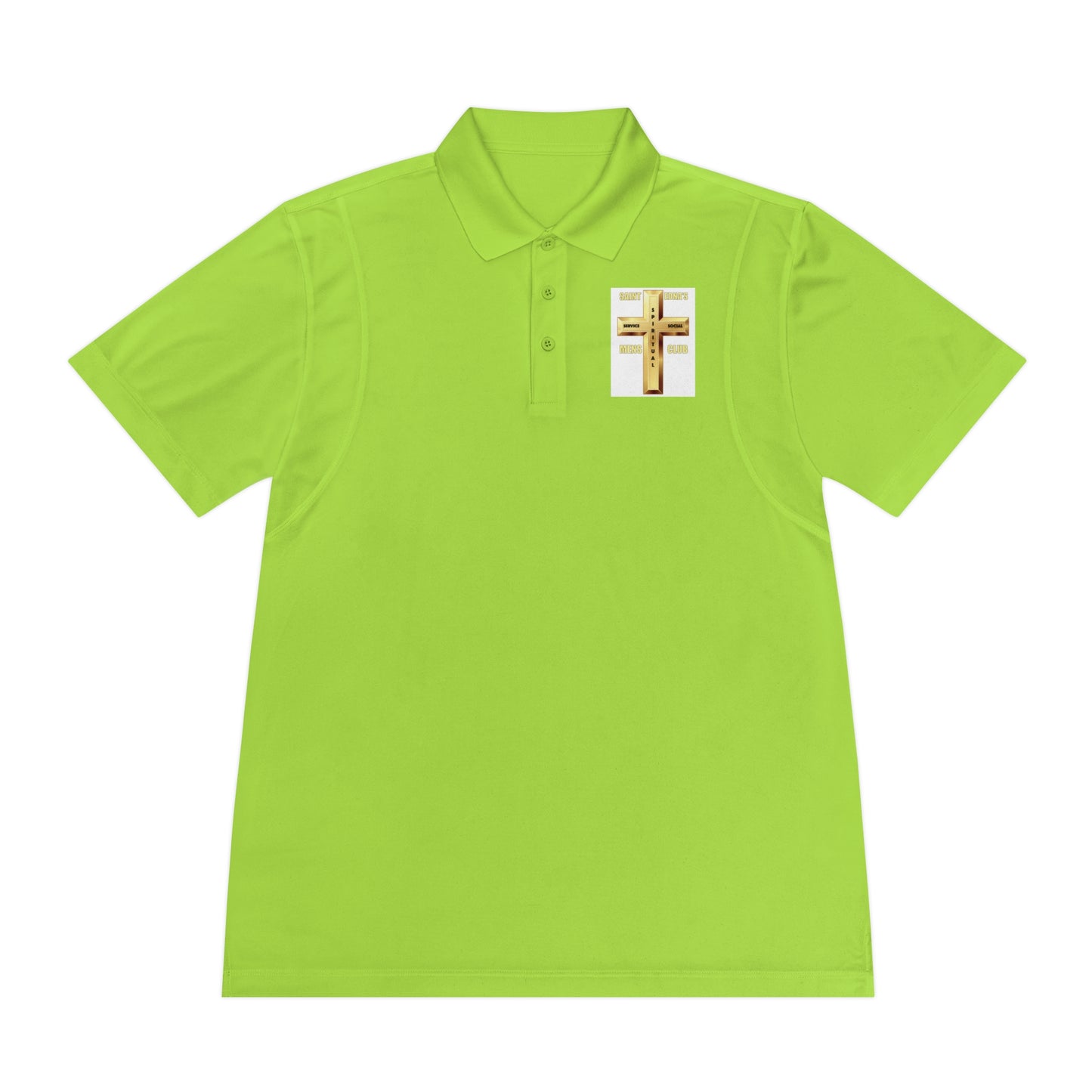 Gold Cross Chest Polo — Men’s Sport Polo Shirt