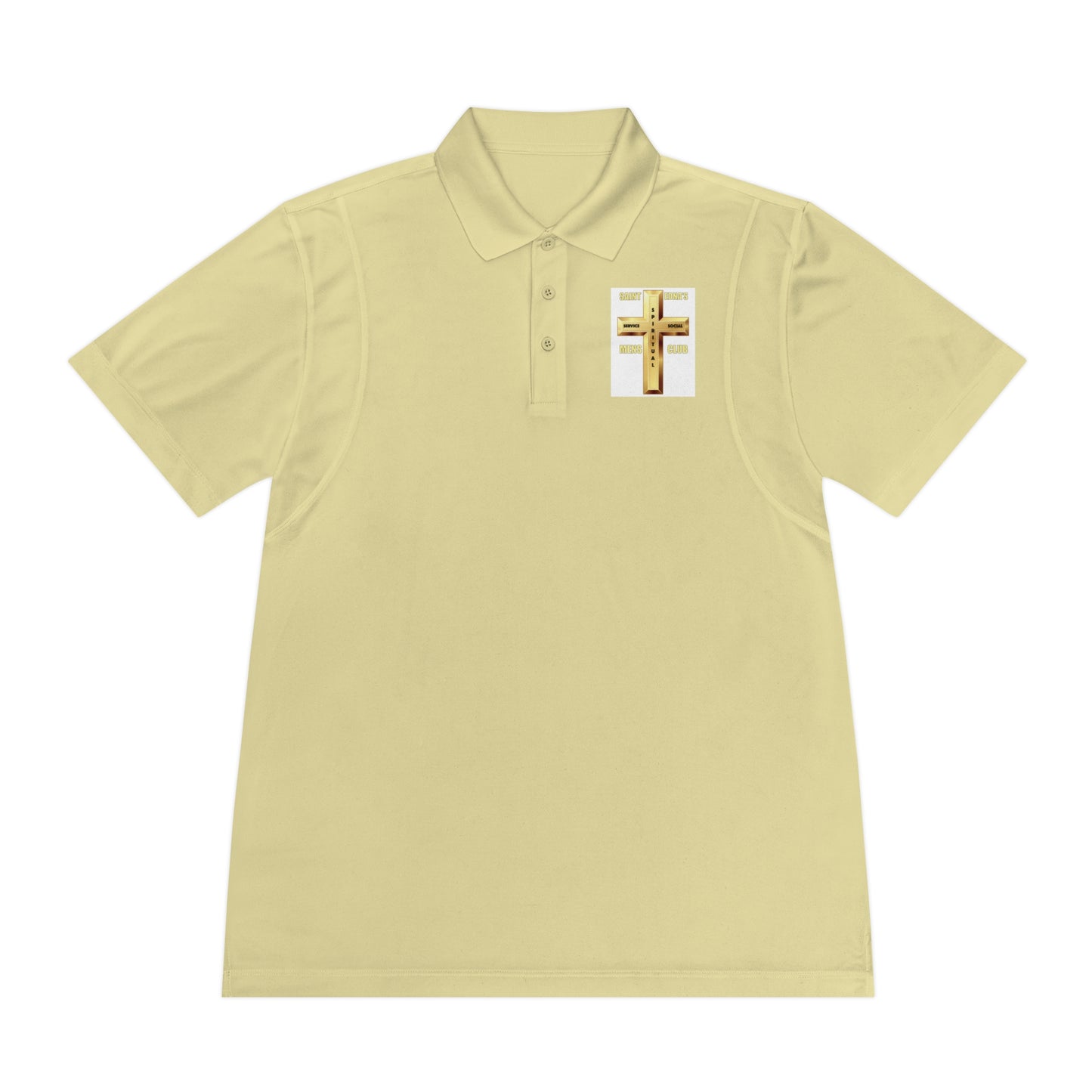 Gold Cross Chest Polo — Men’s Sport Polo Shirt